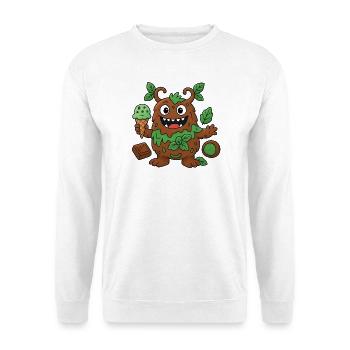 Cute Chocolate Mint Monster - Unisex Sweatshirt - white - Front
