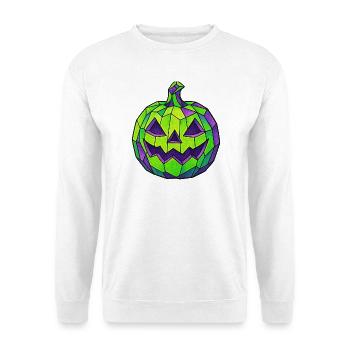 Mosaïque d’Halloween Vert Violet - Sweat-shirt Unisexe - blanc - Devant