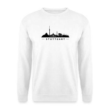 Skyline Stuttgart - Unisex Pullover - Weiß - Vorne