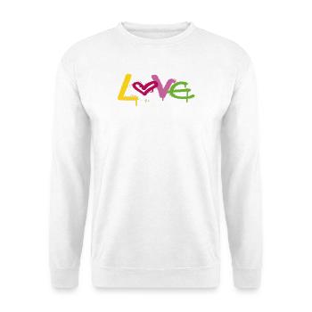 Pride Graffiti Liebe - Unisex Pullover - Weiß - Vorne