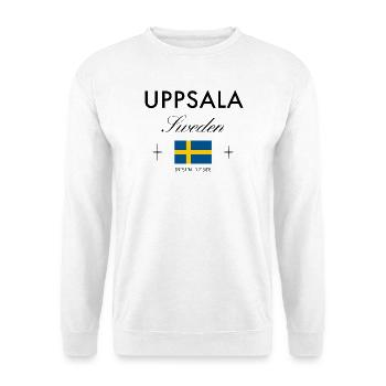 Uppsala, Suède, Coordonnées Souvenir de voyage - Sweat-shirt Unisexe - blanc - Devant