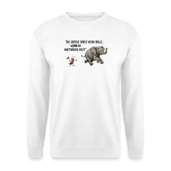 Die Größe spielt keine Rolle - Unisex Pullover - Weiß - Vorne