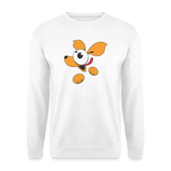 Un chien de bande dessinée mignon - Sweat-shirt Unisexe - blanc - Devant