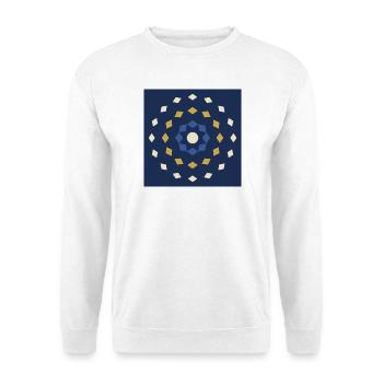 Blue and gold mandalas on a night background - Unisex Sweatshirt - white - Front