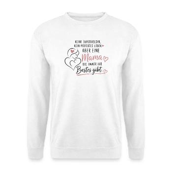 Mama mit Herz – Beste Mama - Unisex Pullover - Weiß - Vorne