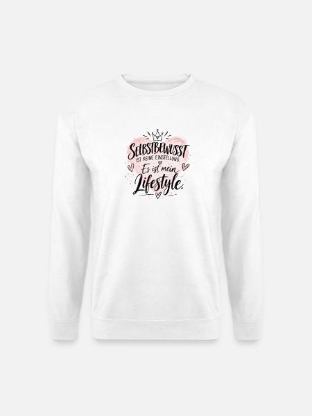 Selbstbewusstes Lifestyle-Herz - Unisex Pullover - Weiß