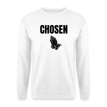 CHOSEN Praying Hands Streetwear Design de foi - Sweat-shirt Unisexe - blanc - Devant