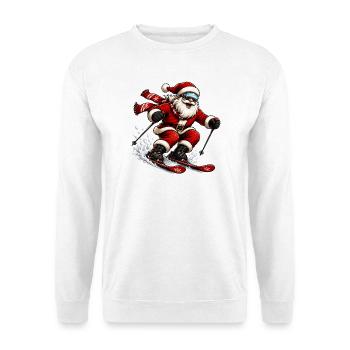 Santa snowboard christmas - Unisex Sweatshirt - white - Front