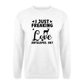 Antelope Humor Saying - Unisex Sweatshirt - white - Front