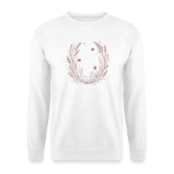 Couronne de grains avec des abeilles - Sweat-shirt Unisexe - blanc - Devant