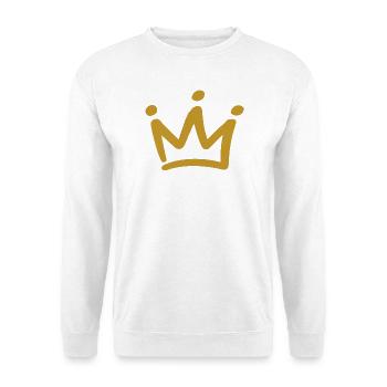 Gold Crown Emblem - Unisex Sweatshirt - white - Front
