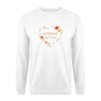 Midwife with Heart - Personalizable - Unisex Sweatshirt - white - Front