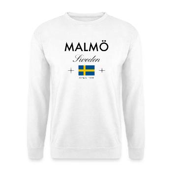 Malmö Sweden Coordinates Travel Souvenir - Unisex Sweatshirt - white - Front