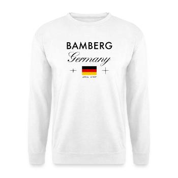 Bamberg Deutschland Koordinaten Reise Souvenir - Unisex Pullover - Weiß - Vorne