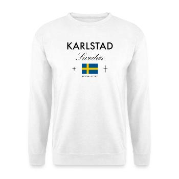 Karlstad Sweden Coordinates Travel Souvenir - Unisex Sweatshirt - white - Front