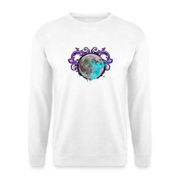 Fée de la Lune, Fleur, Lunes - Sweat-shirt Unisexe - blanc - Devant