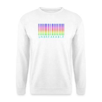 Barcode Unbreakable Rainbow - Unisex Sweatshirt - white - Front
