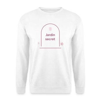 Secret Garden — Minimalist floral - Unisex Sweatshirt - white - Front
