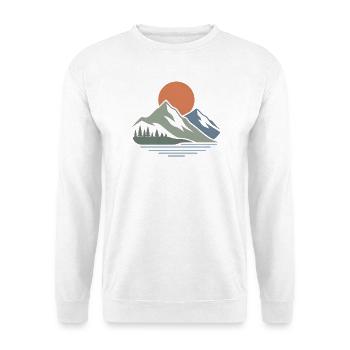 Paysage montagneux minimaliste – Design moderne - Sweat-shirt Unisexe - blanc - Devant