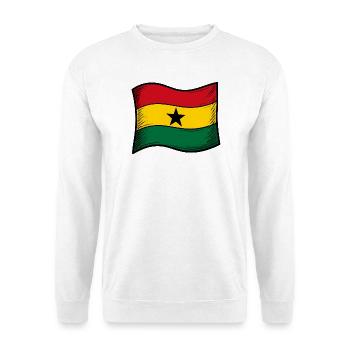 Ghana Flag Red Gold Green Star - Unisex Sweatshirt - white - Front