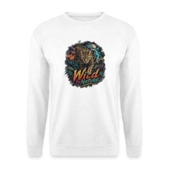 Tropische Bengal Katze mit Blitz - Unisex Pullover - Weiß - Vorne