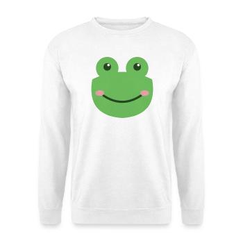Green Smiling Frog - Unisex Sweatshirt - white - Front