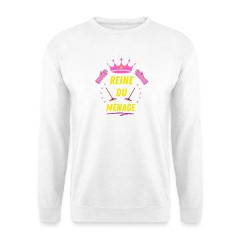 Reine du Ménage - Sweat-shirt Unisexe - blanc - Devant
