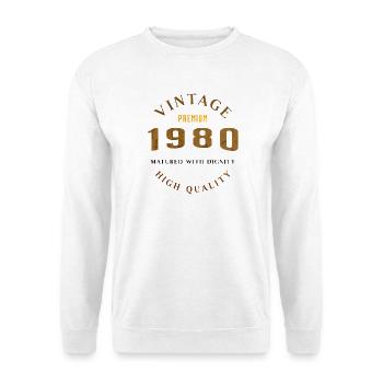 Matured With Dignity 1980 Retro Look Design - Unisex Sweatshirt - white - Front