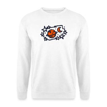 Planet Stars Graffiti Graphic - Unisex Sweatshirt - white - Front