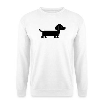 Teckel Teckel Pixel Art rétro - Sweat-shirt Unisexe - blanc - Devant