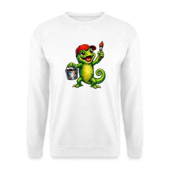 Caméléon avec couleur - Sweat-shirt Unisexe - blanc - Devant