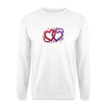 Intricate heart duets - Unisex Sweatshirt - white - Front