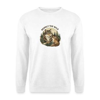 Respectez la nature du Loup Sauvage et du Renard - Sweat-shirt Unisexe - blanc - Devant