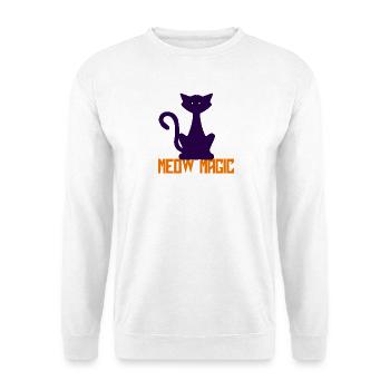 Meow Magic Cat Silhouette - Unisex Sweatshirt - white - Front