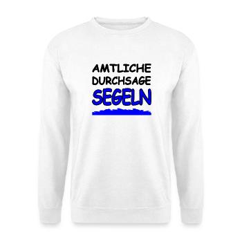Segeln - Unisex Pullover - Weiß - Vorne