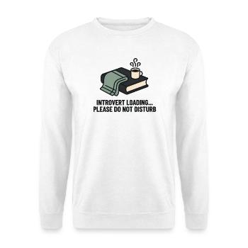 Introvert Loading Cozy Reading Mug - Unisex Sweatshirt - white - Front