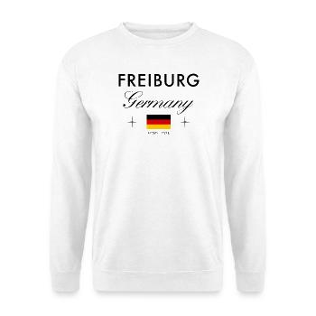 Freiburg Deutschland Koordinaten Reise Souvenir - Unisex Pullover - Weiß - Vorne