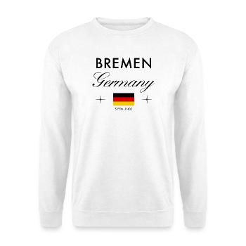 Bremen Deutschland Koordinaten Reise Souvenir - Unisex Pullover - Weiß - Vorne