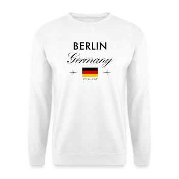 Berlin Germany Coordinates Travel Souvenir - Unisex Sweatshirt - white - Front