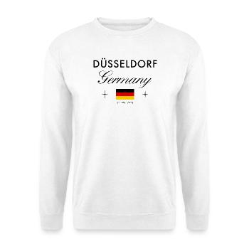 Düsseldorf Deutschland Koordinaten Reise Souvenir - Unisex Pullover - Weiß - Vorne