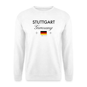 Stuttgart, Germany, coordinates, travel, souvenir - Unisex Sweatshirt - white - Front