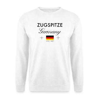 Zugspitze Deutschland Koordinaten Reise Souvenir - Unisex Pullover - Weiß - Vorne