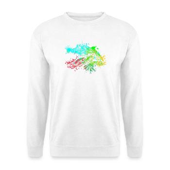 Splash Art Wild Crocodile - Unisex Sweatshirt - white - Front