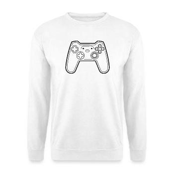Art en ligne de manette de jeu - Sweat-shirt Unisexe - blanc - Devant