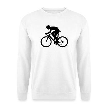Road Bike Silhouette Cycling - Unisex Sweatshirt - white - Front