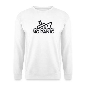 NO PANIC - Unisex Pullover - Weiß - Vorne