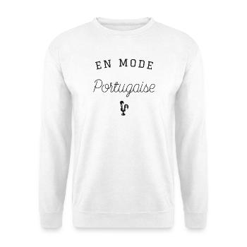 In Portuguese Fashion T-Shirt Gift Humor - Unisex Sweatshirt - white - Front