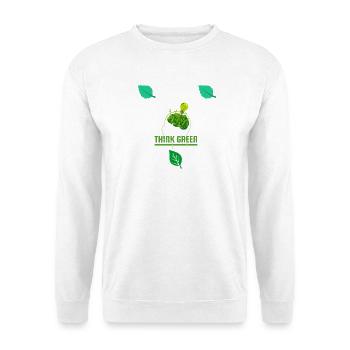 Thank Green: Leafy Bulb - Unisex Sweatshirt - white - Front