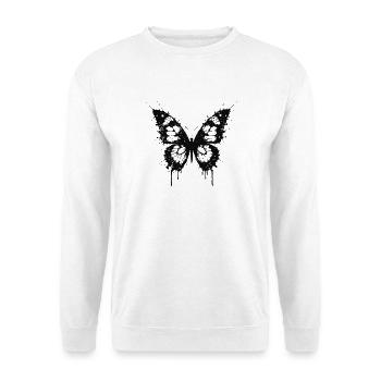 Black Butterfly Splashing - Unisex Sweatshirt - white - Front