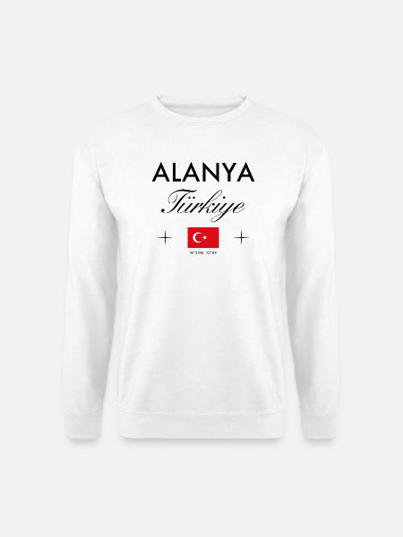 Alanya Türkei Koordinaten Reise Souvenir - Unisex Pullover - Weiß